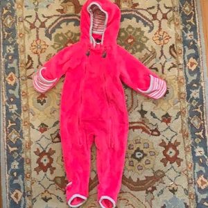 9-12 mo Rugged Bear fleece hooded one piece